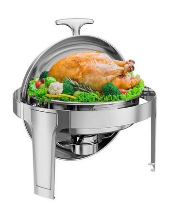 Photo 1 of 6QT Roll Top Chafing Dish Set, Full Size for Commercial Use