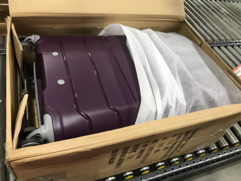 Photo 2 of Samsonite Freeform Hardside Expandable with Double Spinner Wheels, Checked-Large 28-Inch, Amethyst Purple Checked-Large 28-Inch Amethyst Purple