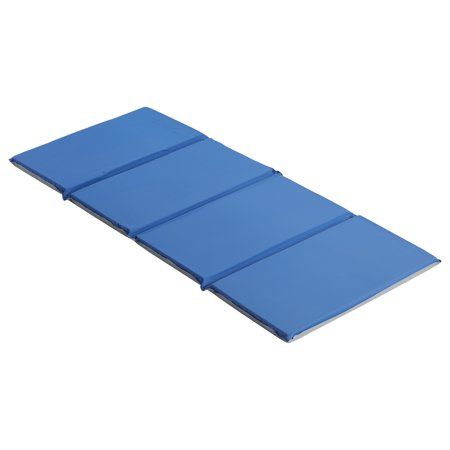 Photo 1 of ECR4Kids Everyday Folding Rest Mat 4-Section 1in Sleeping Pad Blue/Grey 5-Pack
