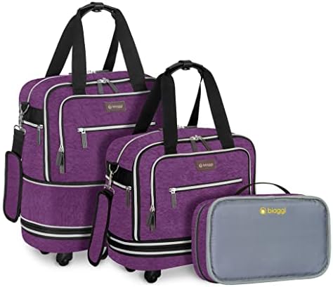 Photo 1 of Biaggi Zipsak Boost! Foldable Underseat Carry-On Expands to Full Size Carry-On - Custom Sized Packing Cube Included (Black)