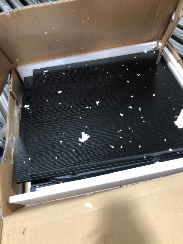 Photo 1 of EasyCom Printer Stand- Large 3 Tier Printer Table with Wheels- Industrial Printer Storage Cart- Rolling Printer Cart with Storage Shelf for Printer Scanner Fax Home Office Use-Black