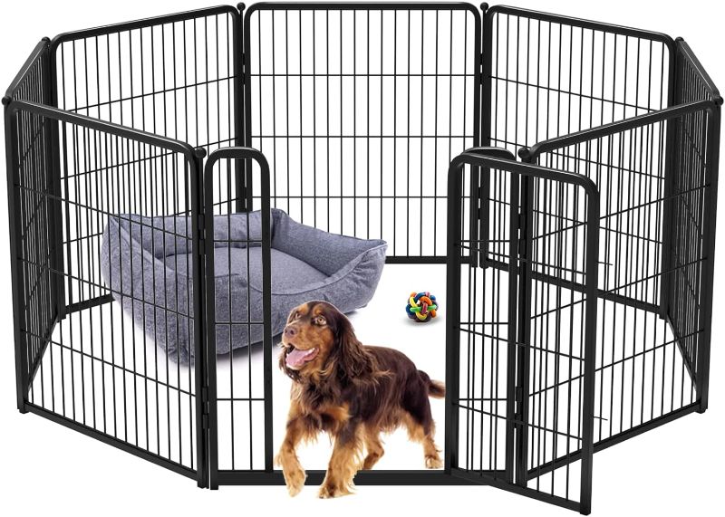 Photo 1 of FXW Homeplus Dog Playpen Designed for Indoor Use, 32" Height for Medium Dogs, Black?Patented
