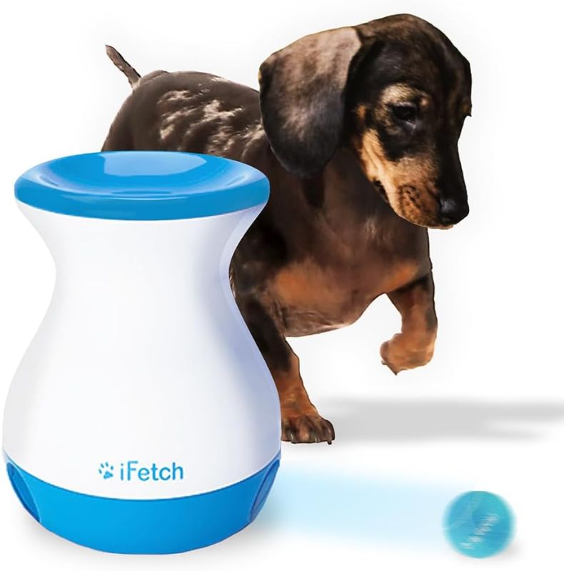 Photo 1 of iFetch Frenzy Interactive Dog Toy, Self Fetch Mini Tennis Ball Machine for Small and Medium Dogs, Includes 3 Tennis Balls, Mental Stimulation Brain Game
