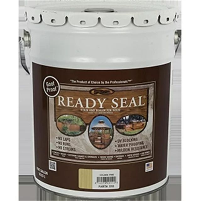Photo 1 of Ready Seal Goof Proof Semi-Transparent Flat Golden Pine Oil-Based Penetrating Wood Stain/Sealer 5 ga