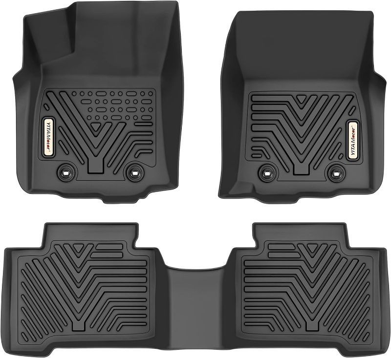 Photo 1 of  YITAMOTOR Floor Mats Compatible with 2018-2023 Toyota Tacoma Double Cab, Custom Fit Floor Liners, 1st & 2nd Row All-Weather Protection, Black 