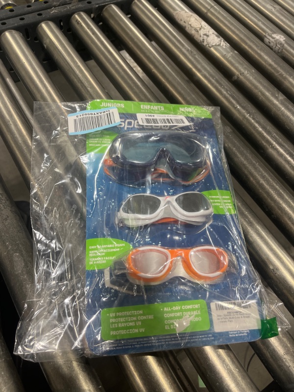 Photo 2 of Speedo Junior Swim Goggles 3-Pack, Multi-Color & Shape - Variety Pack
