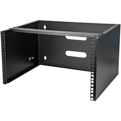 Photo 1 of STARTECH  6U Wall Mount Network Rack - 14 Inch Deep (Low Profile) - 19" Patch Panel Bracket for Shallow Server and IT Equipment, Network Switches - 44lbs/20kg Weight Capacity, Black
