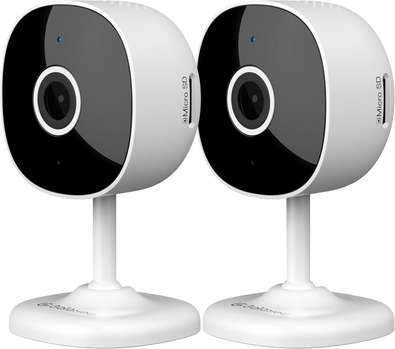 Photo 1 of  GALAYOU Indoor Home Security Cameras - 2K WiFi Surveillance Camera with Two-Way Audio for Baby/Pet/Dog/Nanny, Smart Siren with Phone App, SD/Cloud Storage, Works with Alexa & Google Home G7-2PACK 