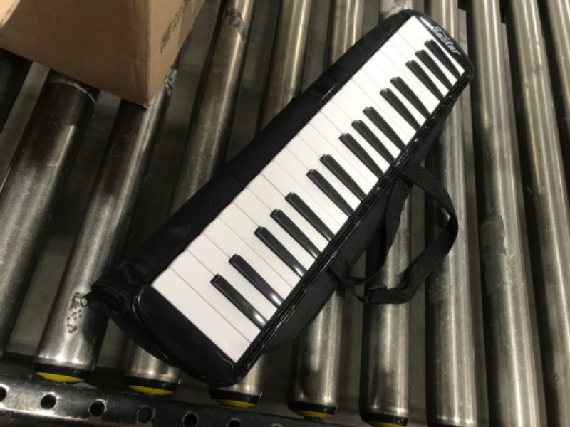 Photo 2 of  Eastar 37 Key Melodica Instrument with Mouthpiece Air Piano Keyboard,Carrying Bag Black 