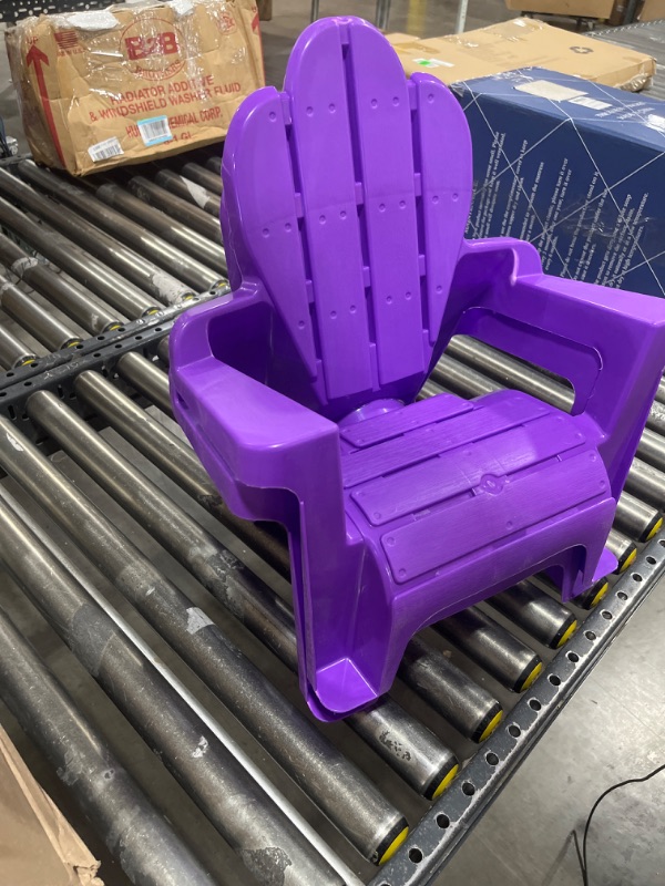 Photo 1 of 2PC PURPLE PLASTIC KIDS GARDEN CHAIRS