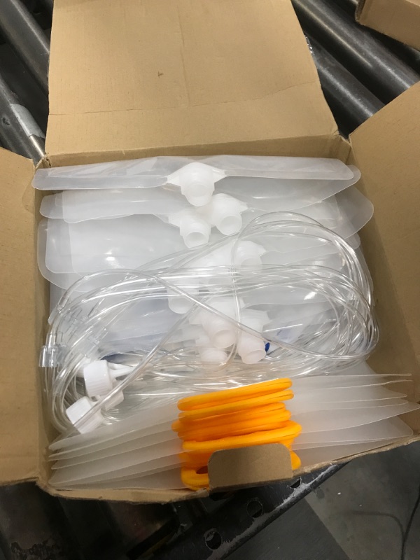 Photo 1 of  Plant Water Bag Automatic Plant Watering Drip Irrigation Kit with 3.5 L Water Bag and Adjustable Control Valve Switch Automatic Drip Irrigation Kits for Indoor Outdoor Garden (10 Pieces) 