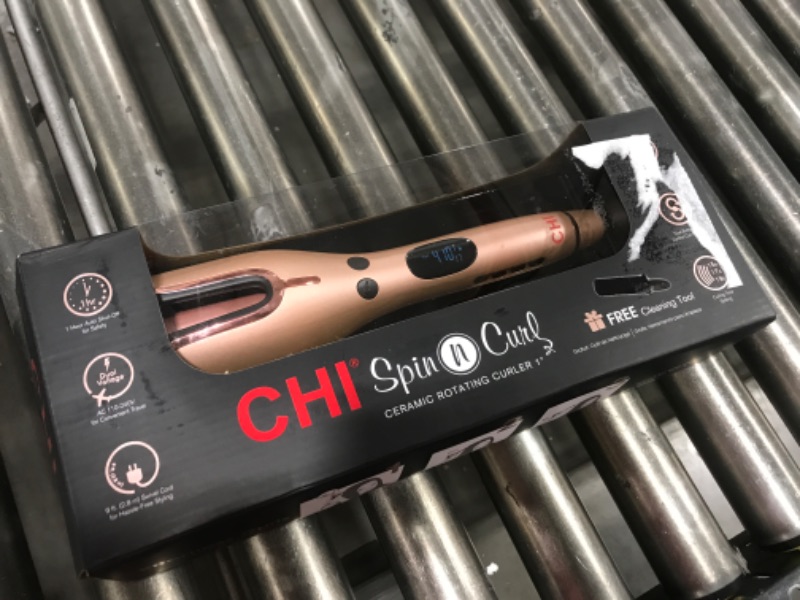 Photo 2 of CHI Spin N Curl Special Edition Rose Gold Hair Curler 1". Ideal for Shoulder-Length Hair between 6-16” inches.