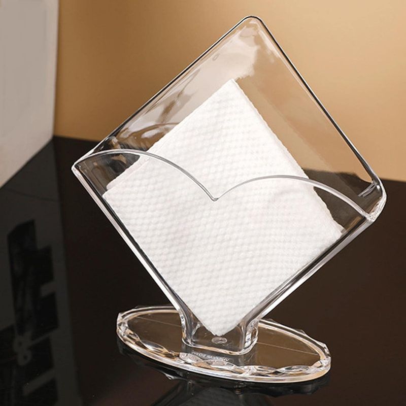 Photo 1 of Sooyee Deluxe Clear Acrylic Decorative Square Cocktail Napkin Holder Stand Desktop,Modern Kitchen Napkin Rack