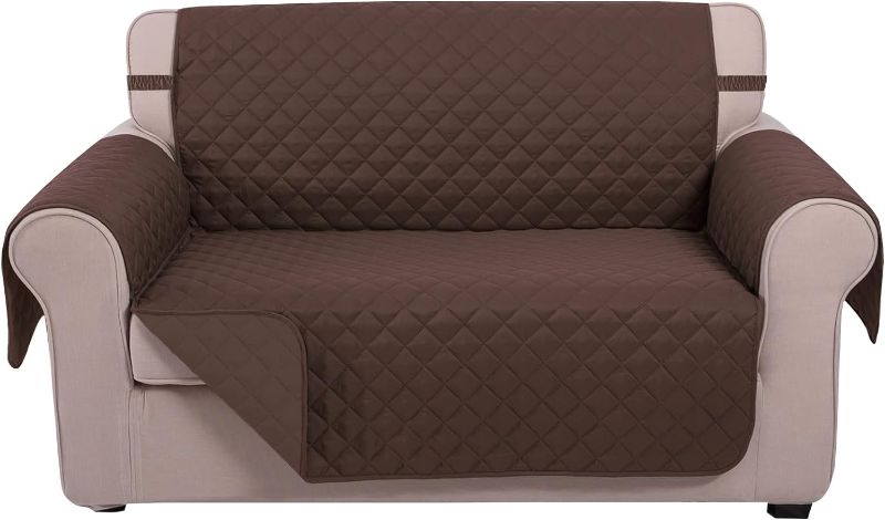 Photo 1 of U-NICE HOME Loveseat Sofa Cover Reversible Couch Cover for Dogs with Elastic Straps Water Resistant Furniture Protector for Pets Couch Cover for 2 Cushion Couch (Loveseat, Chocolate/Chocolate) 