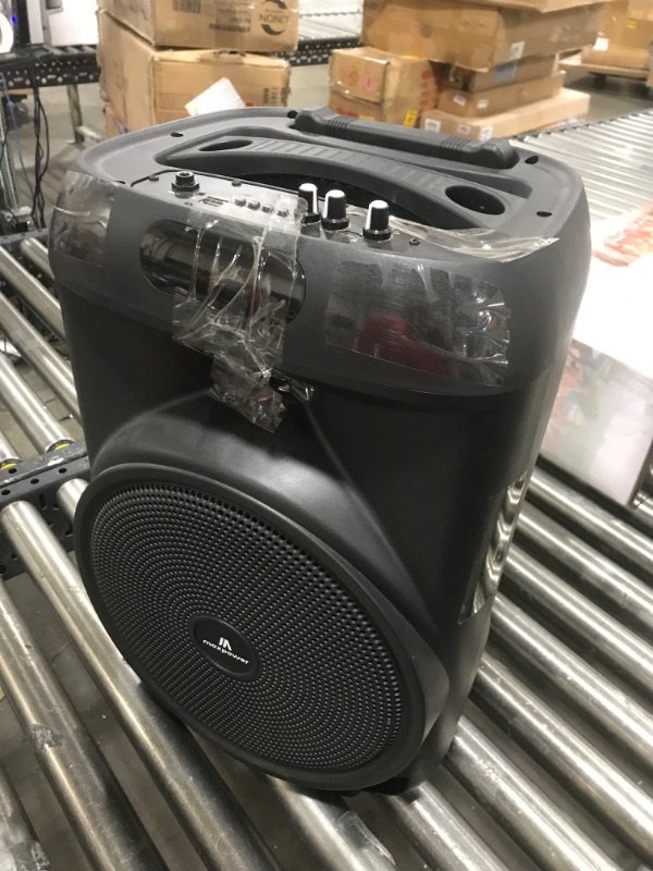 Photo 2 of Max Power MPD892-RUMBLE 12 karaoke Bluetooth speaker portable wired mic trolley speaker 12" Woofer