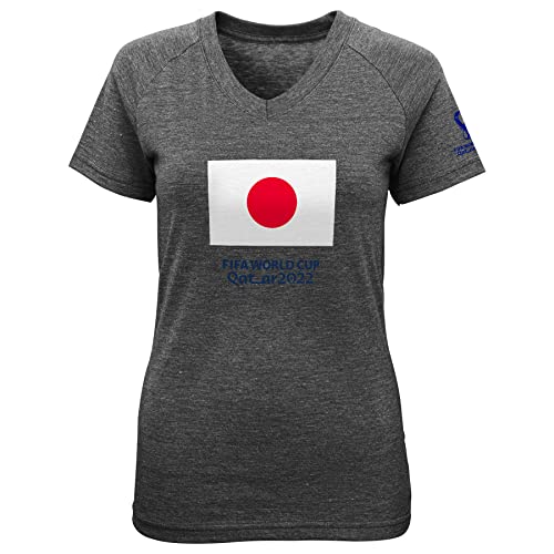 Photo 1 of Outerstuff Womens FIFA World Cup Classic Soccer Short Sleeve Triblend Tee, Tri-Blend Heather Grey, Large
