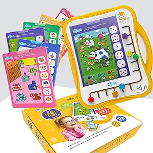 Photo 1 of Preschool Learning Activities with Toddler Flash Cards and Learning Pad, Sensory Toys for Autistic Children, Montessori Toys for 3-4 Year Old, 6 Different Themes,126 Sets of Funny Learning Games 