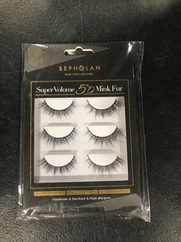 Photo 1 of Lashes Mink Natural False Eyelashes - Bepholan Fake Eyelashes Natural Look 3-Pack Cat Eye Lashes Manga Eyelashes Fluffy,XMZ209