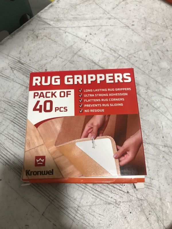 Photo 2 of 40 Pack Rug Corners Grippers for Hardwood Floors, Wood Floor, Carpet, Laminate, Area Rugs on Tile - Rug Stickers - Rug Pads - Rug Tape - Double Sided Rug Tape - No Slip Rug Grip - Anti Slip Rug Grips 40 Triangular