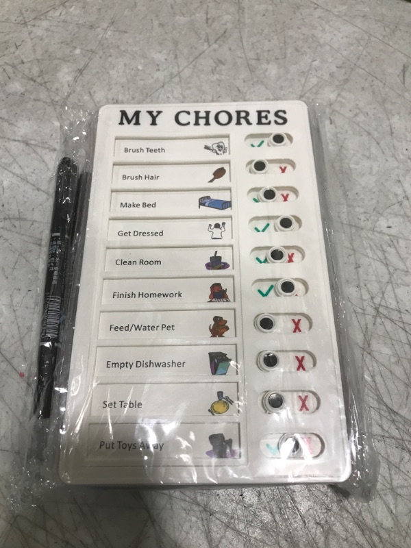 Photo 2 of [4 Pack] Coloured Magnetic Chore Charts with Erasable Paper - Pack Includes: 4 Checklist Boards & Erasable Papers, 8 Magnets, 2 Marker Pens & 8 Detachable Pre-Planned Cardstocks