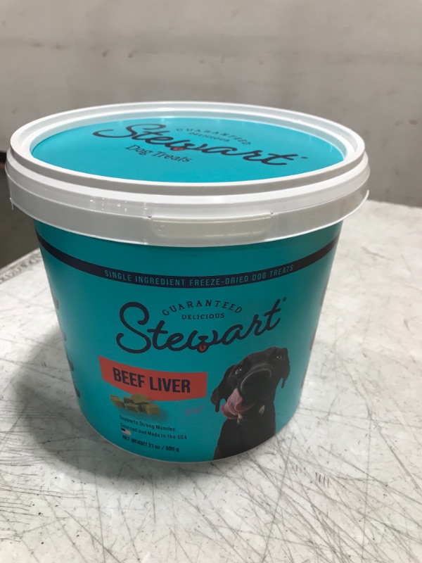 Photo 2 of Stewart Freeze-Dried Beef Liver Dog Treat - 21oz Tub