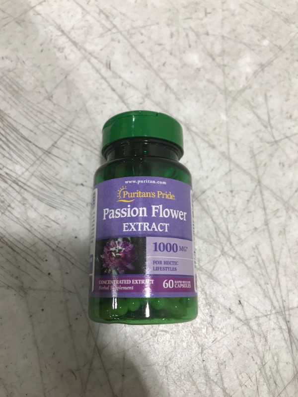 Photo 2 of Puritan's Pride Passion Flower 1000 Mg, 60 Count
