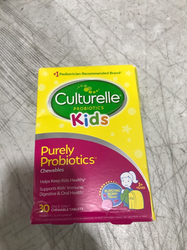 Photo 2 of Culturelle Kids Chewable Daily Probiotic for Kids, Ages 3+, No.1 Pediatrician-Recommended Brand, Natural Berry, Daily Probiotics for Digestive Health, Oral Care & Immune Support, 2 Month Supply