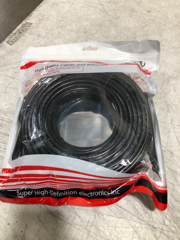 Photo 2 of SHD Cat6 Ethernet Cable(75Feet) Network Patch Cable UTP LAN Cable Computer Patch Cord-Black 75FT