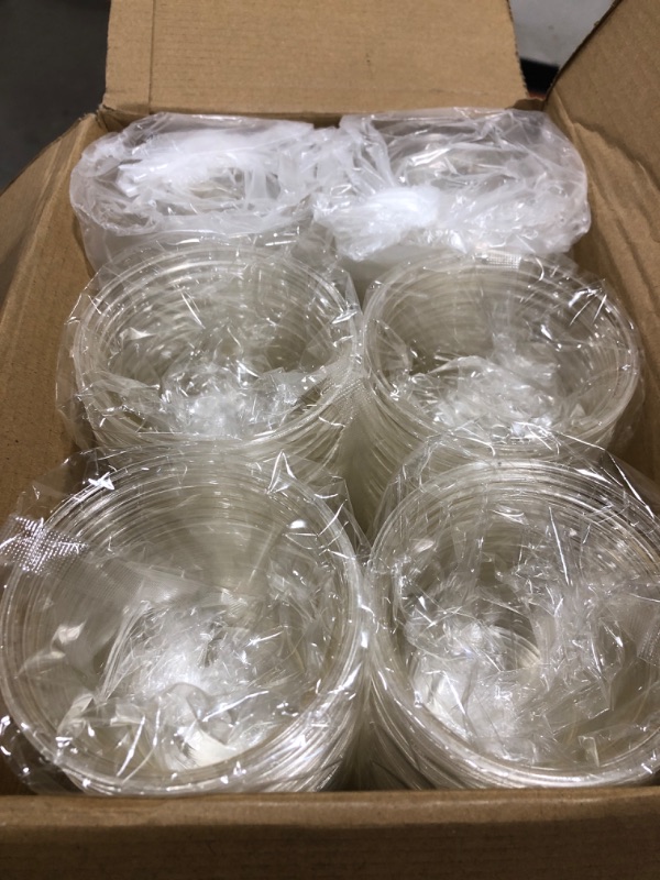 Photo 2 of 200 Pack Plastic Cup with Drinking Lid, Clear Biodegradable Cups, Disposable Drinking Cups for Ice Coffee Smoothie Cold Drinks Wedding Christmas Party and Gatherings(10oz)