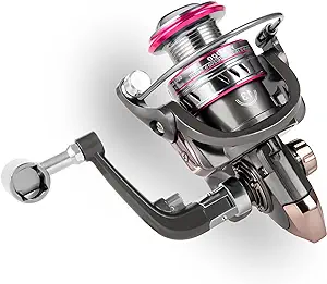 Photo 1 of Demengite Saltwater Fishing Reels, Spinning Reel Stainless Steel Ball Bearing, Size 1000 is Perfect for Ice Fishing, Ultra Smooth with P26.5LB Carbon Fiber Drag
