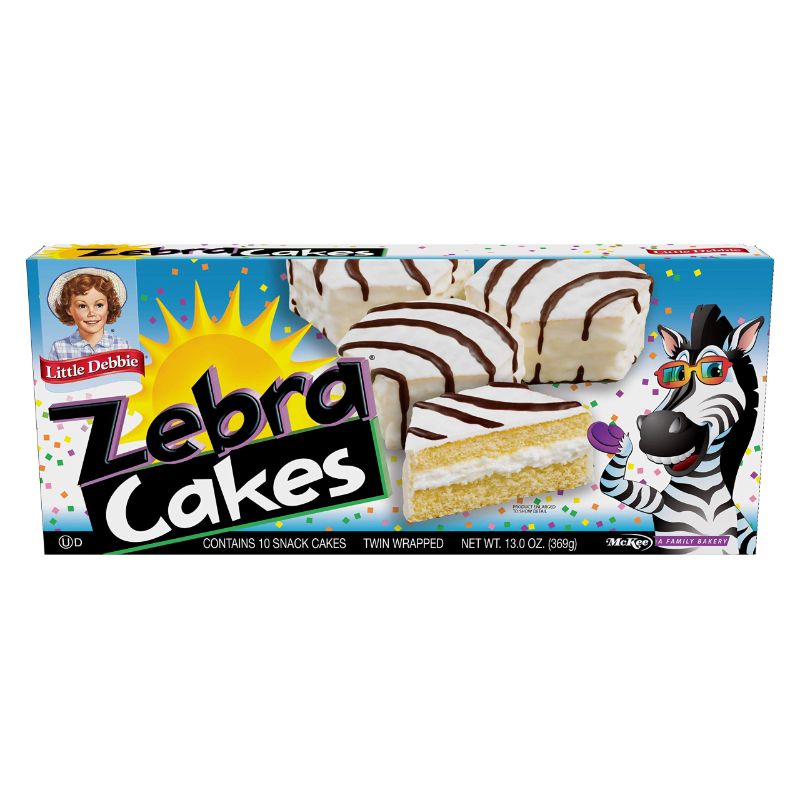 Photo 1 of Little Debbie Zebra Cakes, 10 Twin-Wrapped Cakes, 13.0 oz Box, Pack of 0ne (5) BB 05.25.24