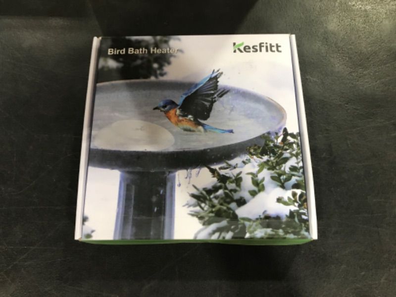 Photo 2 of Kesfitt Bird Bath Heater for Outdoors in Winter, 70W Birdbath Deicer with Thermostatically Controlled & Auto Shut Off, Full-Covered Die-Cast Aluminum Water Heated for Bird Chicken Garden Patio