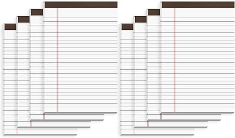 Photo 1 of 5" x 8" Legal Pads 8 Pack of Legal Pad Narrow Ruled Note Pads with Perforated Notepads 30 Sheets Small Writing Pad 21lb Legal Pad Quality Paper Ideal for Home, Office, or School Use?Brown?