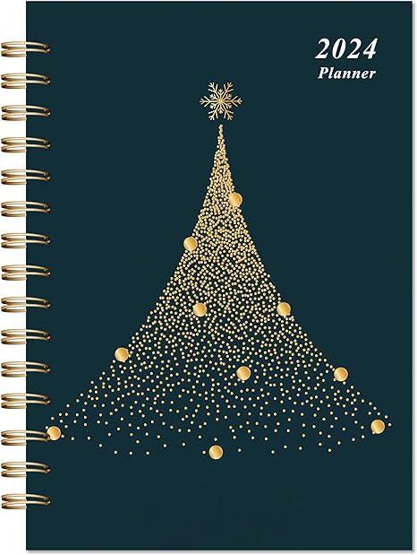 Photo 1 of Planner 2024-2025 Daily Weekly and Monthly - 2024 Calendar 12 Month Planner Jan. to Dec. - 5" x 8" Weekly and Monthly Planner 2024 - Monthly Planner 2024-2025 with Spiral Bound - Star