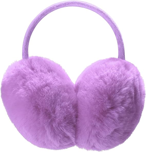 Photo 1 of Ewaycom Women Winter Earmuffs Girls Faux Fur Fluffy Soft Ear Warmer Outdoor Plush Warm Ear Covers 