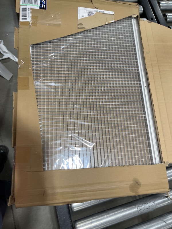 Photo 2 of 18" x 30" or 30" x 18" Cube Core Eggcrate Return Air Grille - Aluminum Rust Proof - HVAC Vent Duct Cover - White [Outer Dimensions: 19.75 x 31.75] 18 x 30 Return Grille