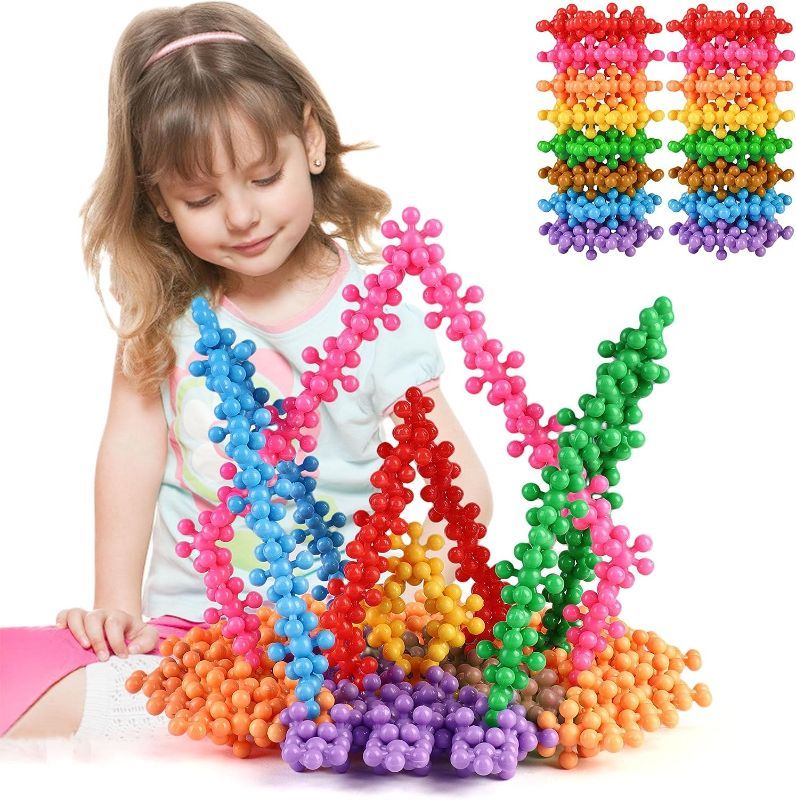 Photo 1 of  400 Pieces Building Blocks Kids STEM Toys Educational Building Toys Discs Sets Interlocking Solid Plastic for Preschool Kids Boys and Girls Aged 3+, Safe Material Creativity
