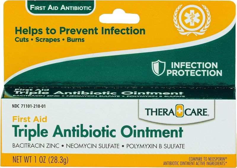 Photo 1 of Thera Care Triple Antibiotic Ointment | First Aid | Infection Prevention and Protection | 1.0 oz | Topical Wound Care for Minor Scrapes and Cuts
pack of 3 