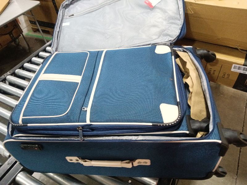 Photo 2 of Coolife Luggage 3 Piece Set Suitcase with TSA lock spinner softshell 20in24in28in (Navy.)