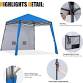 Photo 1 of COOSHADE Compact Lightweight Backpack Canopy Sun Protection Pop-Up Shelter Slant Leg Beach Tent 8 x 8 ft Base / 6 x 6 ft Top(blue) 6x6Ft blue *stock Photo**