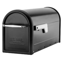 Photo 1 of Architectural Mailboxes 8950B-10 Chadwick Postmount Mailbox, Large, Black &