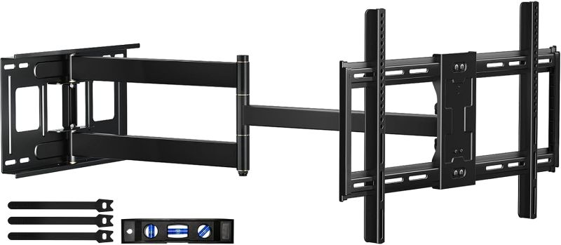 Photo 1 of HCMOUNTING Long Arm TV Wall Mount for 42-80 inch TVs, Full Motion with 43 inch Extension Articulating Arms, Swivel and Tilt TV Bracket, Holds up to 110 lbs, Max VESA 600x400mm 