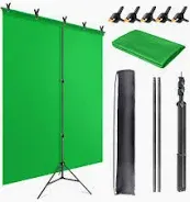Photo 1 of T-Shape Backdrop Stand set Green