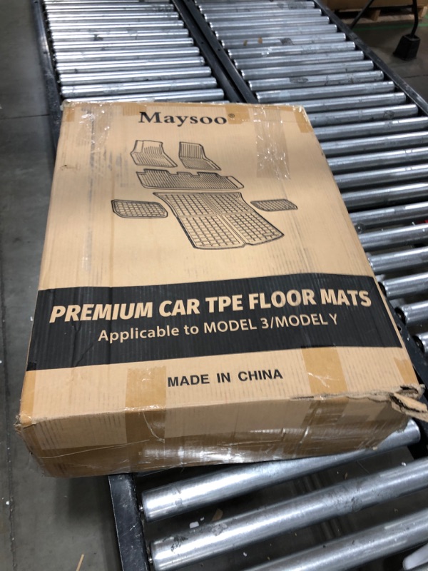 Photo 3 of Floor Mats for Tesla Model 3 2023-2017 TPE All-Weather Cargo Liner Floor Mats Front and Rear Trunk Floor Mats Interior Accessories (Set of 6)
