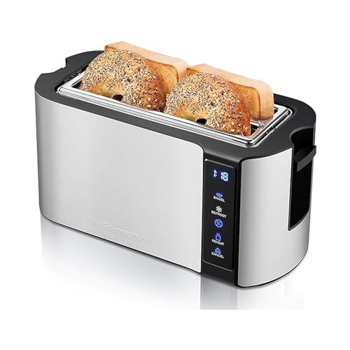 Photo 1 of Elite Gourmet 4-Slice Toaster with Touch Screen, Countdown Timer, and Extra Wide Slots
