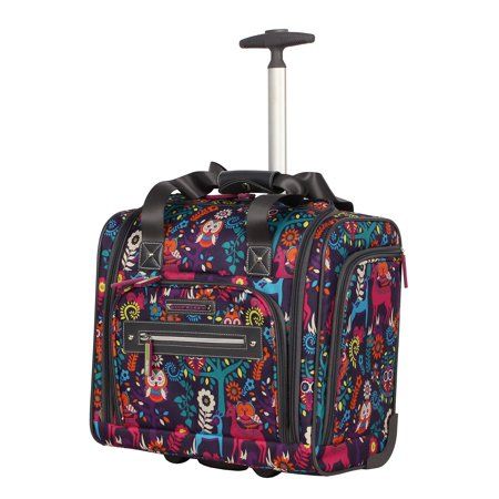 Photo 1 of Lily Bloom Designer 15 Inch Carry on - Weekender Overnight Business Travel Luggage - Lightweight 2- Rolling Wheels Suitcase - Under Seat Rolling Bag f
