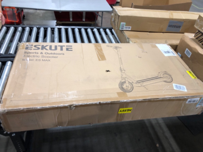 Photo 3 of ESKUTE ES MAX Electric Scooter for Adults, 10'' Solid Tires, 35Miles Range, 18.6MPH, 450W Motor Commuter Electric Scooter with Dual Brakes & Front Suspension
