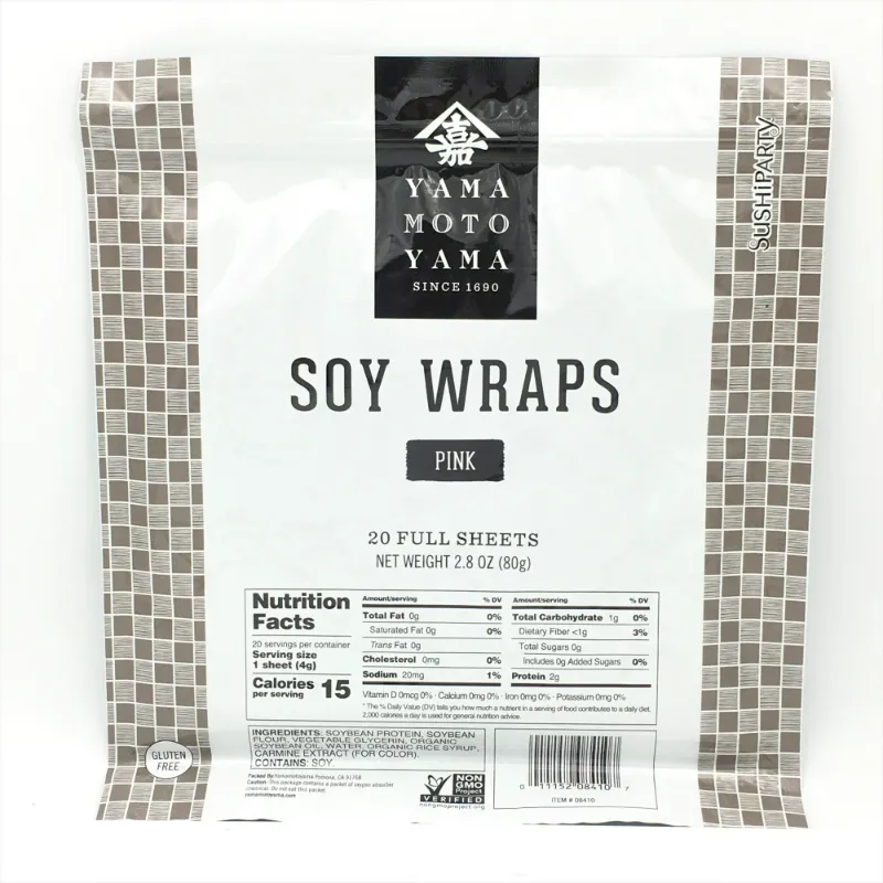 EXP 10/17/2024 Yamamotoyama Soy Wrapper, Pink, 20 Count for sale