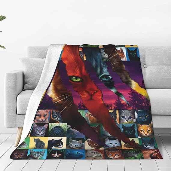 Photo 1 of Cartoon Cats Blanket Soft Warm Blanket Thermal Flannel Blankets All Season for Couch and Bed for Kids Boys and Girls 50"x40"