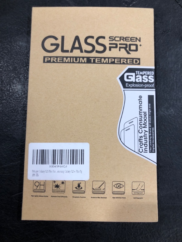 Photo 1 of 2 packs  Micger Galaxy S23 Plus Screen Protector, 2 Pack Tempered Glass Screen Protector2 